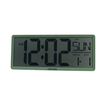 Digitálne hodiny Karlsson Table Clock Retro LCD KA6020GR, 36cm